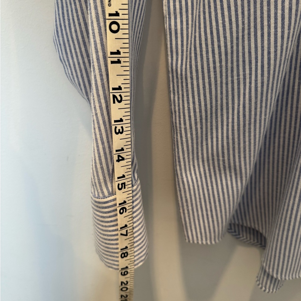 Zara Blue and White Striped Shirt. Size M. - Picture 7 of 10
